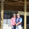 Progressive Show Jumping's Rick and Cathy Cram stand beside the new barn
being constructed by Cooper Home & Stable at their Highfields Event Center.  Photo courtesy of the Aiken Standard.